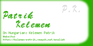 patrik kelemen business card